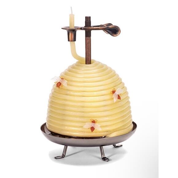 Candle by the Hour 70hr Beeswax Coil - Holiday Gift for People You Barely Like - Picture 2 of 8